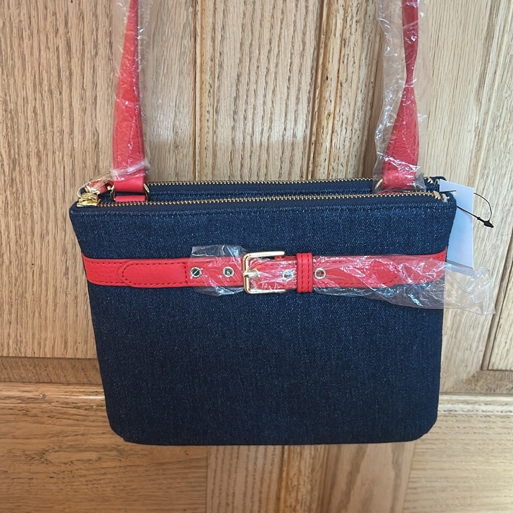 NWT Talbots Denim Crossbody Bag